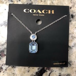 Coach aquamarine necklace